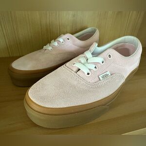 NWOT Vans Women's Light Pink Sneakers with Gum Sole